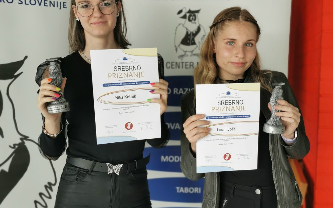 Mladi raziskovalci Slovenije: srebrno priznanje